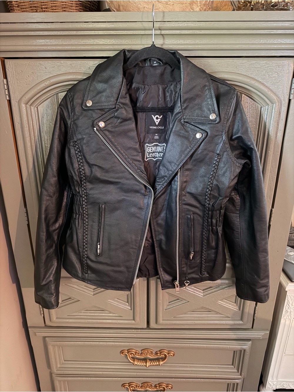 Black Genuine Leather Moto Jacket